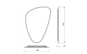 Дзеркало з LED підсвіткою у ванну Elita Sharon Tri 65/100 White, 68,5x95,5x2,4 см (168503)