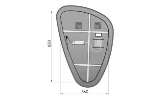 Дзеркало з LED підсвіткою у ванну Elita Sharon Tri 65/100 White, 68,5x95,5x2,4 см (168503)