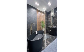 Дзеркало з LED підсвіткою у ванну Elita Sharon Long Cut 35/150 Gold, 35x150x3,1 см (168510)