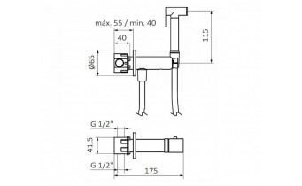 Гігієнічний душ GRB Intimixer, білий матовий (08225101)