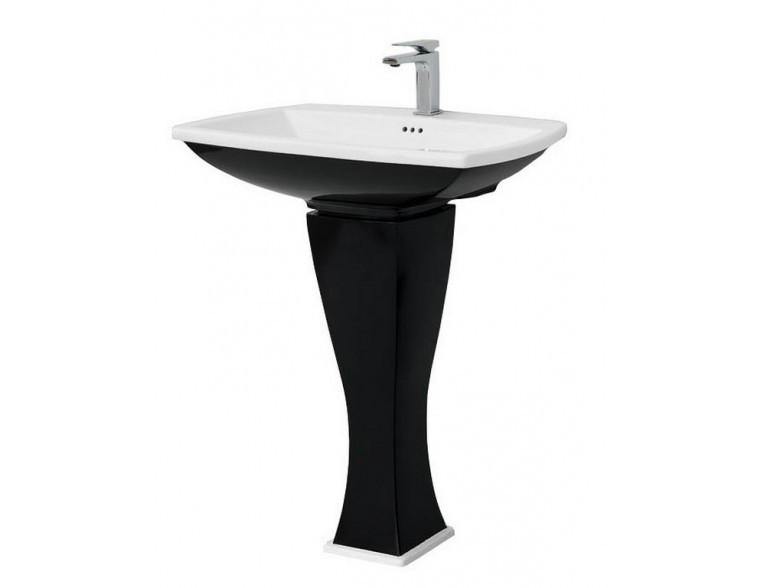 Підвісний умивальник ArtCeram Blues, black white (BUL0010150)