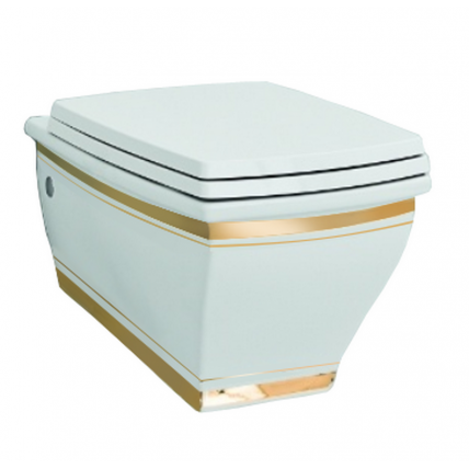 Підвісний унітаз ArtCeram Blues, gold stripes (BUV0010111)