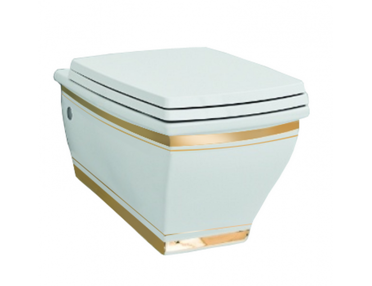 Підвісний унітаз ArtCeram Blues, gold stripes (BUV0010111)