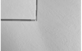 Душовий піддон конгломерат SMC, квадратний Besco Vexo White UltraSlim 80x80x3,2 см, Білий матовий, із структорованою поверхнею
