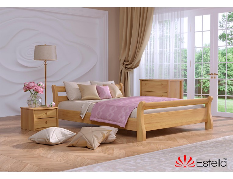 Двоспальне ліжко Естелла Діана 180х200, Буковий масив (DV-12)