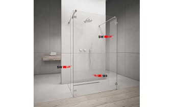 Фронтальна частина душової кабіни Radaway Euphoria Walk-in W4 100 (383142-01-01)