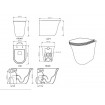 Унітаз підлоговий GSG Flut 52,5 см Smart Clean glossy Black (FLWC01002)