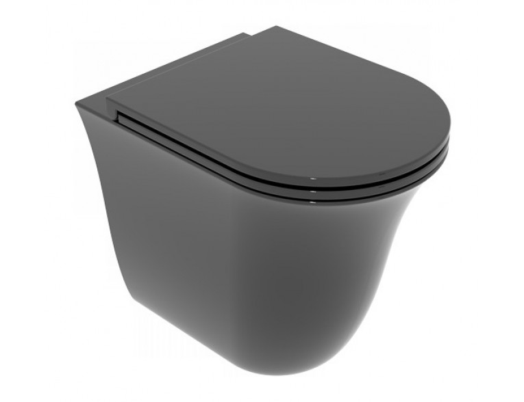 Унітаз підлоговий GSG Flut 52,5 см Smart Clean glossy Black (FLWC01002)