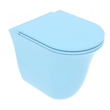 Унітаз підлоговий GSG Flut 52,5 см Smart Clean glossy Sky (FLWC01022)