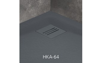 Душовий піддон, камяний Radaway Kyntos A 100x100 см, антрацит (HKA100100-64)
