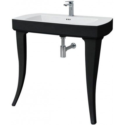 Підвісний умивальник ArtCeram Jazz, black white (JZL0010150)