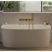 Пристінна ванна Omnires Valencia M+ 158x77 см, біла глянцева (VALENCIASWPBP)