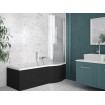 Акрилова ванна з душовою шторкою Besco Inspiro 170x70 R, асиметрична + чорна панель (WAI-170-NPR-BL) Акрилова ванна з душовою шторкою Besco Inspiro 170x70 R, асиметрична + чорна панель (WAI-170-NPR-BL)