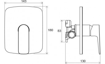 Змішувач для душу Ravak Classic CL.066.00 с R-box (X070089)