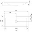 Умивальник Ravak Clear 800 з отвором (XJJ01180000) Умивальник Ravak Clear 800 з отвором (XJJ01180000)