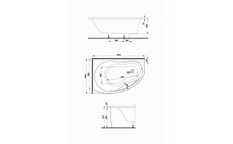Ванна асиметрична Kolo Promise 150x100 см, ліва (XWA3051000)