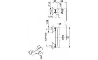 Змішувач для душу Armatura Angelit (4726-010-40)