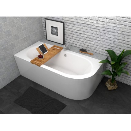 Ванна акрилова Besco Avita 170x75 L, Лівостороння, асиметрична з панеллю (екраном)