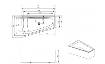 Ванна акрилова Riho Still Smart ELITE 170x110 см, R (BD15005)