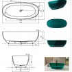 Ванна овальна окремостояча з матеріалу ResiCast Besco Mexa Blue Wave 170x78x55 см, біла решітка, Синя хвиля, прозора ванна (WAM-170-BWW) Ванна овальна окремостояча з матеріалу ResiCast Besco Mexa Blue Wave 170x78x55 см, біла решітка, Синя хвиля, прозора ванна (WAM-170-BWW)