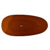 Ванна овальна окремостояча з матеріалу ResiCast Besco Xara Earth Rust 160x75x55 см, + сифон Black Matt, Охра, коричнево-червона, прозора ванна (WAX-160-ERB)