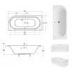 Ванна акрилова Besco Avita Slim 150x75 L, асиметрична, торець бортика 15 мм (WAV-150-NLS) Ванна акрилова Besco Avita Slim 150x75 L, асиметрична, торець бортика 15 мм (WAV-150-NLS)