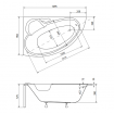 Ванна акрилова Besco Bianka 150x95 L, асиметрична (WAB-150-NL) Ванна акрилова Besco Bianka 150x95 L, асиметрична (WAB-150-NL)
