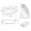 Ванна акрилова Besco Cornea Comfort 150x100 L, асиметрична (WAC-150-NL) Ванна акрилова Besco Cornea Comfort 150x100 L, асиметрична (WAC-150-NL)