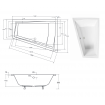 Ванна акрилова для двох осіб Besco Intima Duo Slim 180x125 L, асиметрична, торець бортика 15 мм (WAID-180-SL) Ванна акрилова для двох осіб Besco Intima Duo Slim 180x125 L, асиметрична, торець бортика 15 мм (WAID-180-SL)
