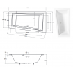Ванна акрилова Besco Intima Slim 150x85 L, асиметрична, торець бортика 15 мм (WAIT-150-SL) Ванна акрилова Besco Intima Slim 150x85 L, асиметрична, торець бортика 15 мм (WAIT-150-SL)
