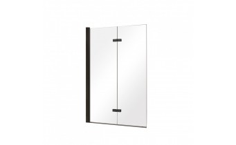 Душова шторка на ванну Besco Lumix black 1000x1450 мм, на 2 секції, прозоре скло (PLB-2S) Душова шторка на ванну Besco Lumix black 1000x1450 мм, на 2 секції, прозоре скло (PLB-2S)