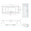 Ванна акрилова Besco Quadro Slim 190x90, пряма, торець бортика 15 мм (WAQ-190-SL) Ванна акрилова Besco Quadro Slim 190x90, пряма, торець бортика 15 мм (WAQ-190-SL)