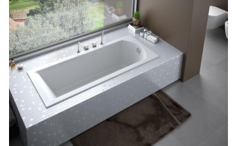 Ванна акрилова Besco Shea Slim 180x80, пряма, торець бортика 15 мм (WAS-180-SL)