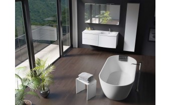 Окремостояча кам'яна ванна Riho Bilbao 170x80 см, біла матова (B118001105)