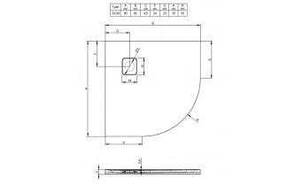 Душовий піддон Riho Basel 451 900х900, білий (DC98)