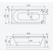 Ванна акрилова пряма Excellent Oceana Slim 170x75 см, Антрацит матовий / Antracyt mat, під забудову, пєдестал, бортик 18 мм Ванна акрилова пряма Excellent Oceana Slim 170x75 см, Антрацит матовий / Antracyt mat, під забудову, пєдестал, бортик 18 мм