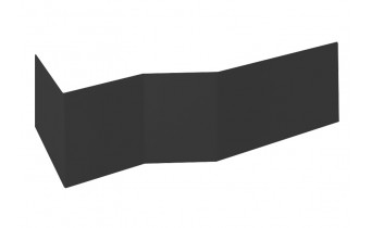 Панель для ванни Besco Integra 170 R/L Black / Чорна, фронтальна + бічна + кріплення до обох панелей, екран для ванни (OAI-170-NSC-)