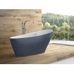 Окремостояча кам'яна ванна Besco Keya Glam 165x70, графіт з сифоном click / clack (WMD-165-KG) Окремостояча кам'яна ванна Besco Keya Glam 165x70, графіт з сифоном click / clack (WMD-165-KG)