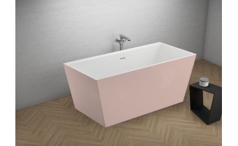 Окремостояча пристінна ванна Polimat LEA 170x80, рожева + ніжки (00423)