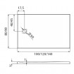 Душовий піддон NEW TRENDY MORI 120x90x3,5 см, сірий RAL 7040 (B-0399)
