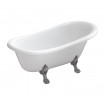 Окремостояча ванна Omnires Atena Comfort M+ 157x77 см, біла глянцева (ATENA157BP)