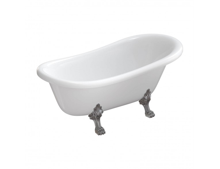 Окремостояча ванна Omnires Atena Comfort M+ 157x77 см, біла глянцева (ATENA157BP)