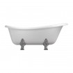 Окремостояча ванна Omnires Atena Comfort M+ 157x77 см, біла глянцева (ATENA157BP)
