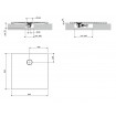 Душовий піддон, камяний Omnires Aquarock M+ 80x80 см, антиковзкий, квадратний, Білий матовий