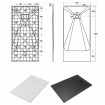 Душовий піддон конгломерат SMC, прямокутний Besco Vexo Black UltraSlim 180x90x2,6 см, Чорний матовий, із структорованою поверхнею Душовий піддон конгломерат SMC, прямокутний Besco Vexo Black UltraSlim 180x90x2,6 см, Чорний матовий, із структорованою поверхнею