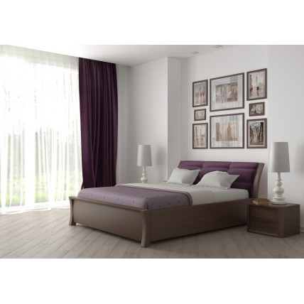 Двоспальне ліжко WoodSoft Ravenna / Равенна 140x190, Вільха (Ravenna140190VIL)