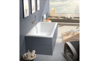 Акрилова ванна Riho Rethink Cubic 190x90 пряма, матова з сифоном click / clack (BR11105)