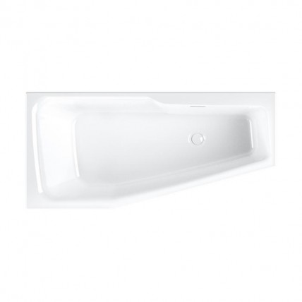 Акрилова ванна Riho Rethink Space Plug & Play 160x75 R, асиметрична з сифоном click / clack + ніжки (BD81005)