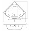 Ванна акрилова Riho Atlanta кутова 140x140 см (BB70) Ванна акрилова Riho Atlanta кутова 140x140 см (BB70)