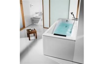 Акрилова ванна Roca Hall 170x75, пряма з підголівником + ніжки (A248162000)